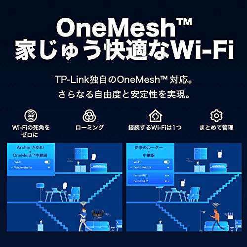 TP-Link WiFi ルーター WiFi6 PS5 対応 無線LAN 11ax AX6600 4804 Mbps (5 GHz) + 1201  Mbps (5 GHz) + 574 Mbps (2.4 GHz) OneMesh対応 の通販はau PAY マーケット - MIKIYA | au  PAY マーケット－通販サイト