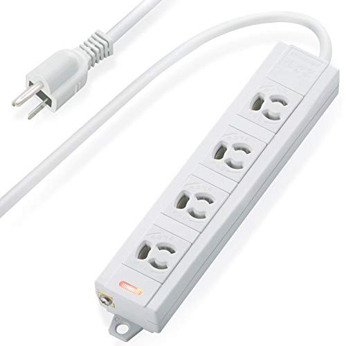 エレコム 電源タップ マグネット付 抜け止めコンセント 壁取付用固定フック付 3P-2P変換アダプタ付 4個口 1m T-ECOH3410NMの通販は