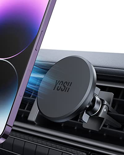 YOSH Magsafe 車載ホルダー Magsafe 車載 マグセーフ 車載ホルダー Magsafe カーマウント 360度調整 車載ホルダー magsafe Magsafeエアコン吹き出し口 クリップ強化 iphone 車載ホルダー の通販は