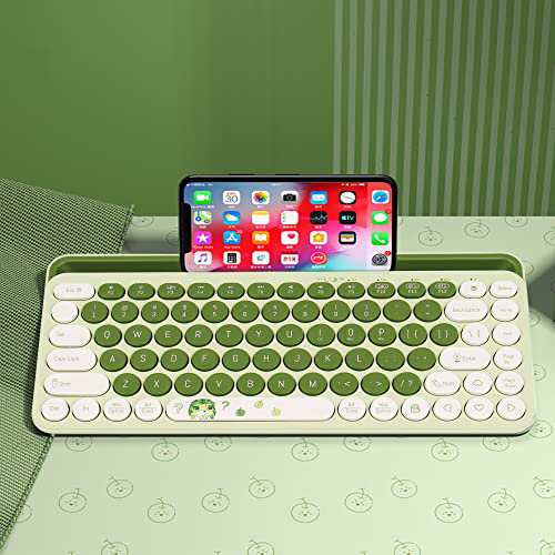 NAMOTUOFO キーボード かわいい Bluetooth接続とワイヤレス2.4GUSB接続両対応 マルチパリング 3台デバイス同時接続可能 タイプライター風 US配列 テンキーレス コンパクト パソコン/ノートパソコン/タブレット/スの通販は