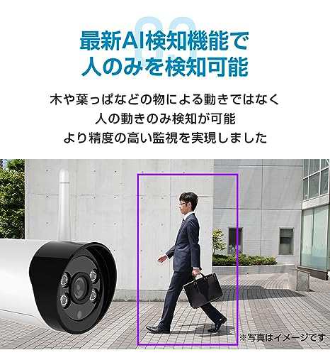 SecuSTATION ネット環境がなくても使える 防犯カメラ 屋外カメラ 白