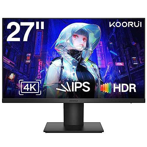 KOORUI モニター 27インチ, 4K ゲーミングモニター ディスプレイ IPS非 