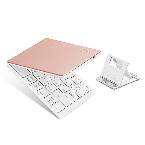 Ewin ワイヤレス キーボード Bluetooth 日本語配列 折りたたみ式 ブルートゥース キーボード マルチペアリング ４つシステム対応 無線 type-C充電式 携帯便利 パソコン用 スタンド付 ノートPC/タブレット/マートフォの通販は