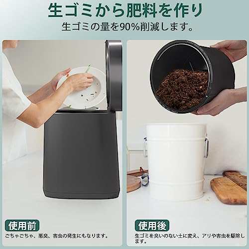 生ごみ処理機 家庭用 コンポスト生ごみを肥料にして 量も約90%減らす 大容量 密閉防臭 高温乾燥 消臭 粉砕一体化 小型 生ごみ減量乾燥機 ゴミ箱  ふた付き お手入れ簡単 自動家電 キッチン用品1-6人用 日本語取扱説明書の通販はau PAY マーケット - MIKIYA | au PAY ...