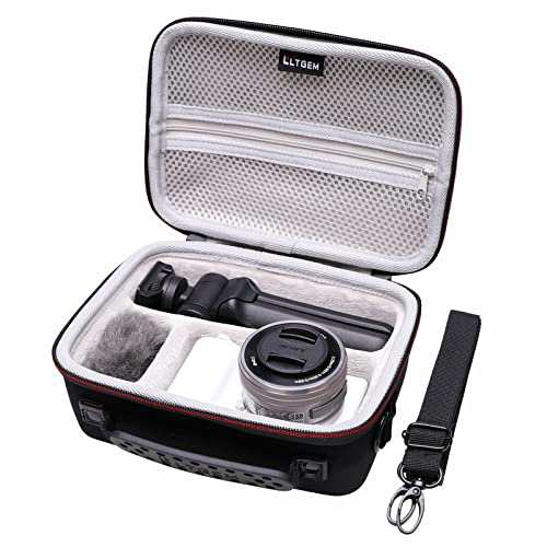 LTGEMのSony Alpha ZV-E10 / ZV-1F / ZV-1 II Vlogカメラ用ハードケース Vloggerアクセサリーキット三脚とマイクに対応 - 旅行用保護キャリー収納バッグの通販は