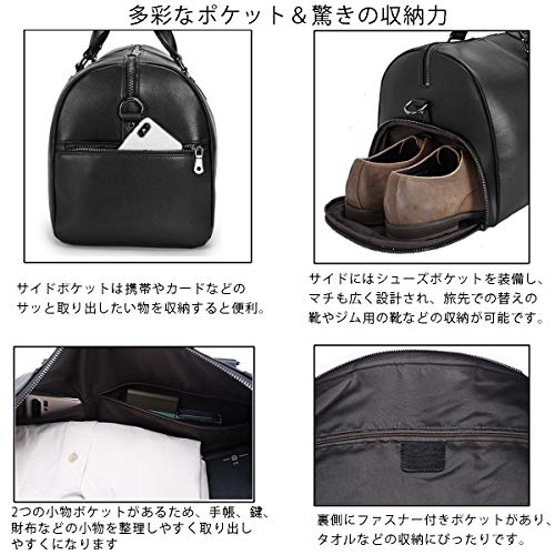Masa Kawa 雅革 ボストンバッグ 本革 牛革 2WAY 機内持ち込み 底