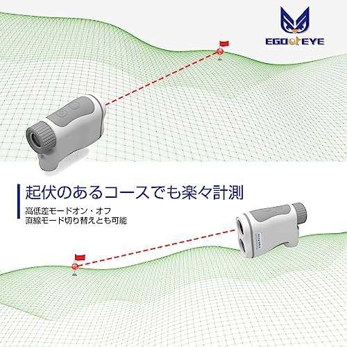 【 高い透過性90%以上 】 EGOOIEYE ゴルフ距離計 1092Y測定 0.5sで測定 スロープモード 高低差測定 フラグロック  バイブレーション機能