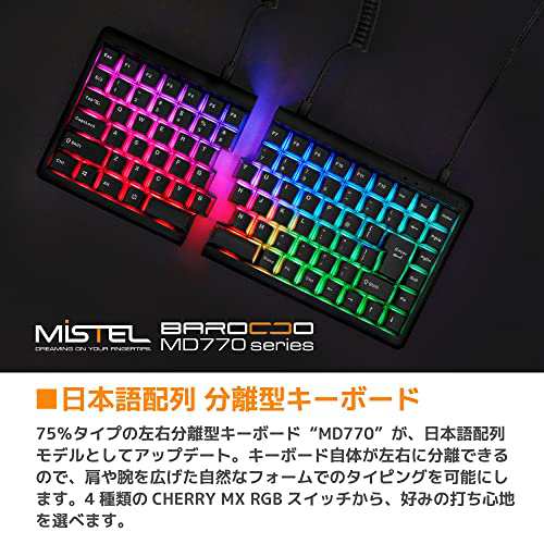 Mistel BAROCCO MD770 RGB JP メカニカル キーボード 有線接続 日本語