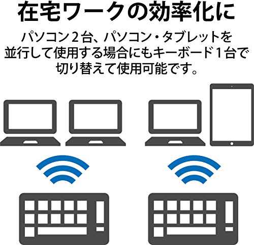 エレコム キーボード Bluetooth マルチデバイス (Windows、Mac、iOS