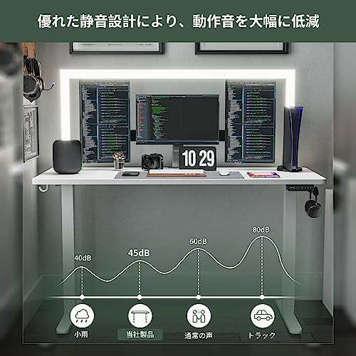 FEZIBO電動昇降式デスク スタンディングデスク 人間工学 ミーティング ...