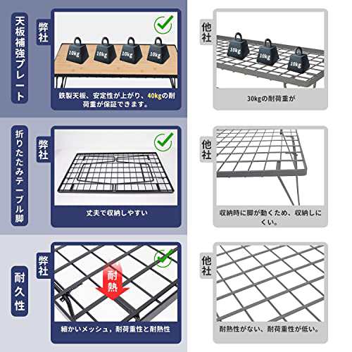 Magiea フィールドラック グラウンドラック 折り畳み式 メッシュ キャンプ アウトドア テーブル スチール製 ブラック コンパクト  キャンの通販はau PAY マーケット - MIKIYA | au PAY マーケット－通販サイト