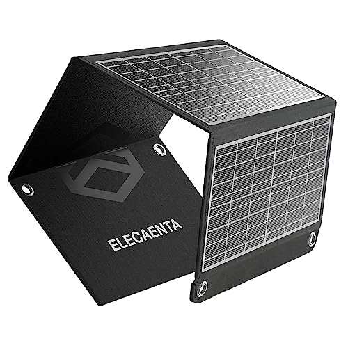 ELECAENTA 22W ETFEソーラーチャージャー 5V/3A 2USBポート 小型