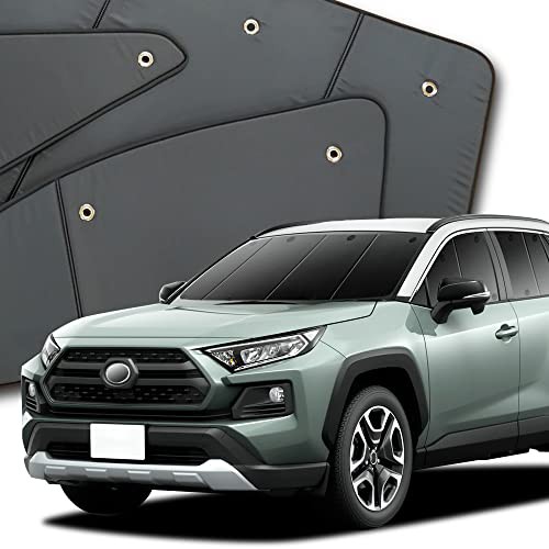 新型 RAV4 50系 MXAA50 AXAH50 ハイブリッド対応 カーテン サンシェード 車中泊 グッズ プライバシーサンシェード フロント用 『01s-a047