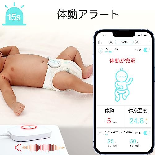 Sense-U ベビーモニター3 ベビーセンサー どこにいても赤ちゃんの体動、寝姿勢、周囲温度をモニタリング スマホ連動 乳児用体動センサ  新の通販はau PAY マーケット - MIKIYA | au PAY マーケット－通販サイト