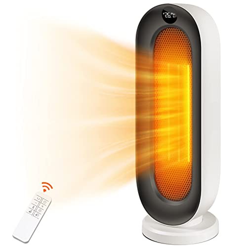 セラミックヒーター知能恒温 自動首振り電気ファンヒーター LCD温度表示 二重過熱保護 大風量 速暖 セラミックファンヒー