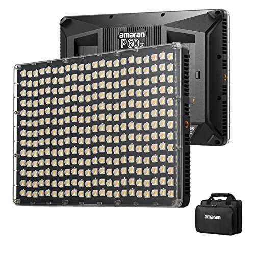 Aputure Amaran P60x 60W フラットパネル撮影ライト 色温度3200K~6500K