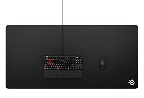 SteelSeries ゲーミングマウスパッド 大型 ノンスリップラバーベース 12.2cm×59cm×0.3cm QcK 3XL 63843 マウスパッド