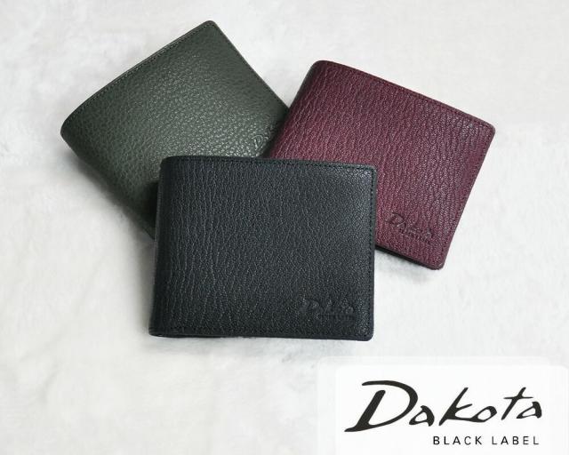 ダコタブラックレーベル モスト 二つ折り財布 折財布 財布 620050ダコタ 財布 メンズ Dakota black label やぎ革 日本製 レディース ブラック 黒 シンプル コンパクト 無地 送料無料 プレゼント ラッピング無料_3