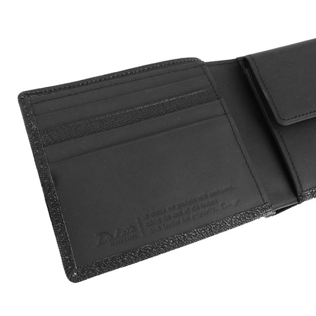 ダコタブラックレーベル モスト 二つ折り財布 折財布 財布 620050ダコタ 財布 メンズ Dakota black label やぎ革 日本製 レディース ブラック 黒 シンプル コンパクト 無地 送料無料 プレゼント ラッピング無料_6