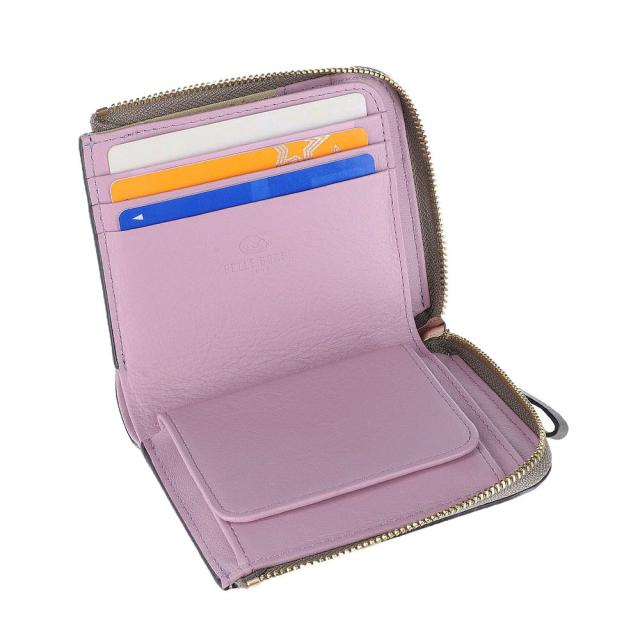 ペレボルサ 紙入れ 二つ折り紙入れ 折紙入れ PELLE BORSA フィーネグッズ L字ジッパーミニ紙入れ 205444 牛皮 レディース 尖んがり10倍 貨物輸送無料 生まれ落ちる日差し上げ物 差し上げ物 ラッピング無料 【定まり代わりになる店】nwar