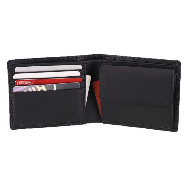 ダコタブラックレーベル モスト 二つ折り財布 折財布 財布 620050ダコタ 財布 メンズ Dakota black label やぎ革 日本製 レディース ブラック 黒 シンプル コンパクト 無地 送料無料 プレゼント ラッピング無料_7