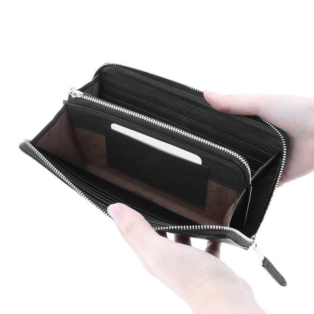 ダコタブラックレーベル モスト 長財布 ラウンドファスナー長財布 財布 620052ダコタ 財布 メンズ Dakota black label やぎ革 日本製 レディース ブラック 黒 シンプル コンパクト 無地 送料無料 プレゼント ラッピング無料_8