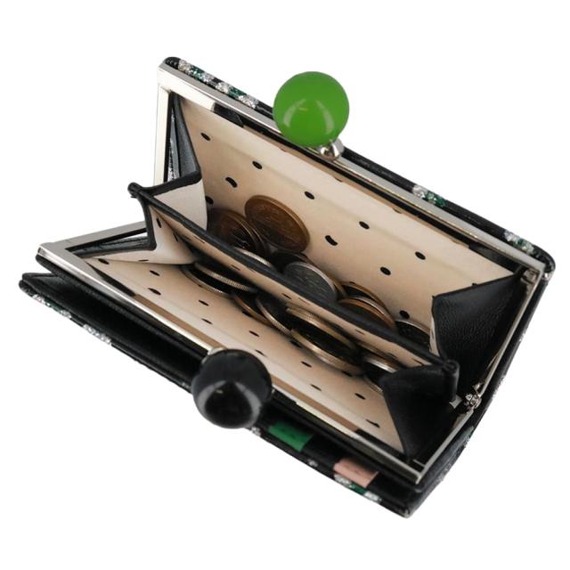 【OFF】モールクーポン対象！ツモリチサト 財布 二つ折り財布 折財布 がま口財布 小銭入れあり tsumori chisato グリッターフラワー 57854 レディース 本革 日本製 小さめ ポイント10倍 送料無料 誕生日プレゼント ギフト ラッピング無料 【正規代理店】_8
