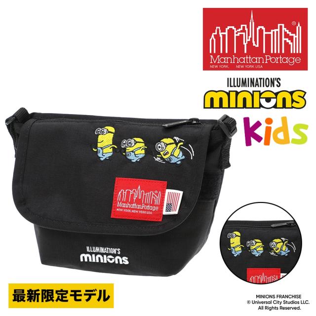マンハッタンポーテージ ミニオン メッセンジャーバッグ 斜め掛け ナイロンメッセンジャーバッグ XXXS MP1602FZPMNOS メンズ レディース キッズ コラボ 黒 限定モデル 送料無料 誕生日プレゼント ギフト ラッピング無料 【正規代理店】