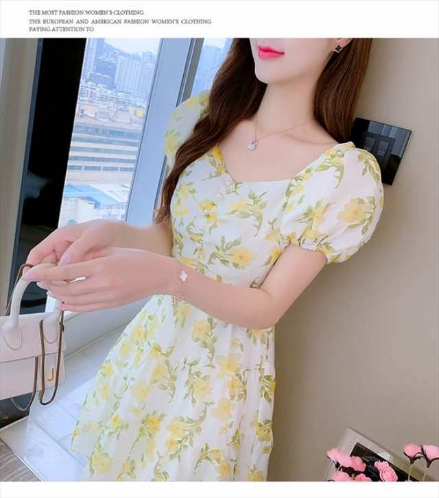 ワンピース レディース 花柄ワンピース シフォンワンピ 花柄