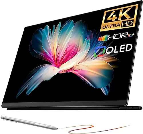 EHOMEWEI モバイルモニター OLED 4K 有機EL 13.3インチ 【Windows/MacOS対応】タッチペン対応 100% DCI-P3 超薄型 4mm 軽量 600g 保護フの通販は 45,120円