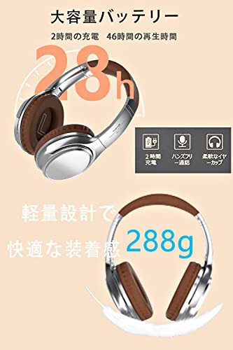 TYUW ワイヤレスヘッドホン Bluetooth 5.0 オーバーイヤー Bluetooth