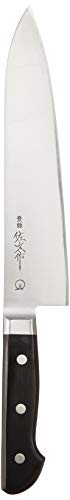 遠藤商事 TKG 包丁 牛刀 全鋼 サイズ(cm)21 全長(mm)340 質量(g)200 背厚(mm)2.3 本格派の技法を心にこめた、丹念な鋭い刃先が特長の佐文シリーズ 日本製 プロ用 業務用 ASB03021の通販は 8,134円
