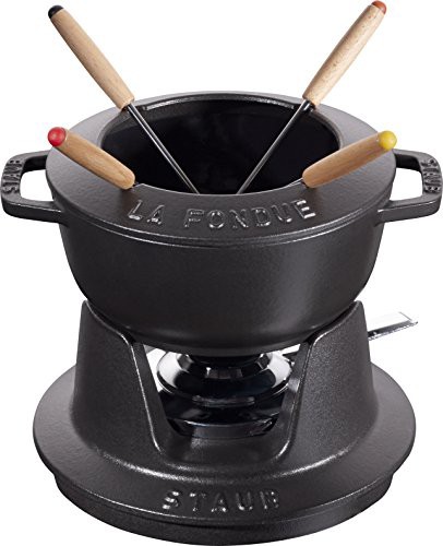 staub ストウブ 「 フォンデュセット ブラック 16cm 」 フォンデュ 鋳物 ホーロー 鍋 日本正規販売品 Speciality 40511-970の通販は