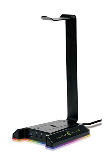 プリンストン ULTRA PLUS ヘッドセットスタンド Virtua7.1chサラウンド対応 USB3.0×2 オーディオ端子 RGBライティング UP-HSSDの通販はその他パソコン・PC周辺機器