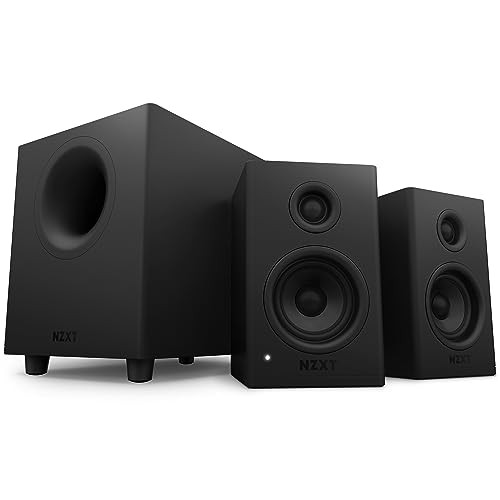 NZXT Relay Speakers Black デスクトップサイズ アンプ内蔵 PCスピーカー AP-SPKB2-JP SP1103