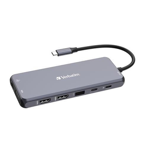 バーベイタム(Verbatim) PD急速充電対応 USB Type-Cハブ 14 in 1 最大85W USB Power Delivery HDMI(4K 60Hz) HDMI(4K 30Hz) VGA×1 イン