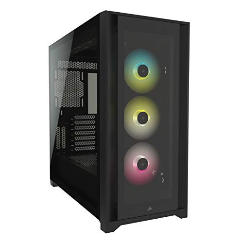 CORSAIR iCUE 5000X RGB 強化ガラス製ミドルタワー ATX ケース、ブラック CC-9011212-WW