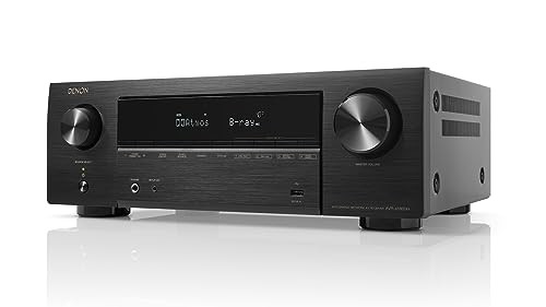 デノン Denon AVR-X1800H AVサラウンドレシーバー 7.2ch 8K Ultra HD、HDR10+、eARC対応/ブラック AVR-X1800HK