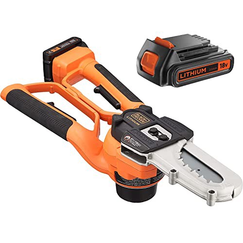 ブラックアンドデッカー(BLACK+DECKER) コードレス ハサミ型 チェーンソー 18V 2.0Ah バッテリー付き LLP18Nの通販は