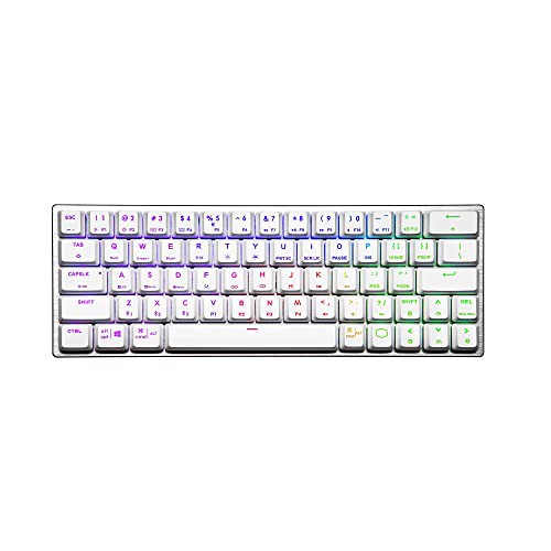 CoolerMaster SK622 White 有線/無線 両対応 テンキーレス 赤軸 オンザフライ ミニサイズキーボード SK-622-SKTR1-US KB528 ホワイト