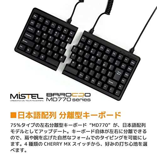 レインボーシックス Mistel MD770JP Barocco 左右分離型 日本語 JIS