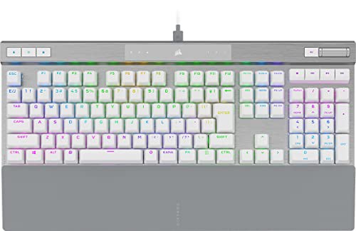 CORSAIR USB K70 RGB PRO WHITE ホワイト ゲーミングキーボード 2022モデル 自社独自のOPX軸採用 8000HZ ポーリングレート対応 脱着可能