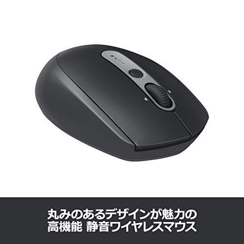 ロジクール ワイヤレスマウス 無線 静音 Bluetbooth Unifying 7ボタン M590GT グラファイトトーナル ワイヤレス マウス windows mac Chroの通販は