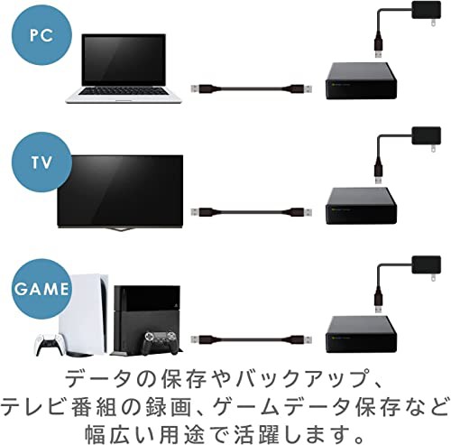 Logitec 外付けHDD 外付けハードディスク USB3.1 Gen1（USB3.0） 6TB