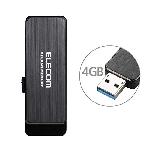 エレコム USBメモリ 4GB USB3.0 情報漏洩対策 パスワードロック ハードウェア暗号化機能搭載 ブラック MF-ENU3A04GBK