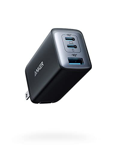 Anker PowerPort III 3-Port 65W Pod (USB PD 充電器 USB-A & USB-C 3ポート)【独自技術Anker GaN II採用 / PD対応 / PPS規格対応 / PSE