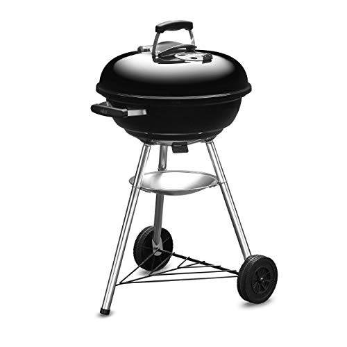 ウェーバー(Weber) バーベキュー コンロ 直径47cm コンパクトケトル 炭 キャンプ 6-8人用 【日本正規品10年】1221308 / 温度計付き 1221308 黒 47cmの通販は