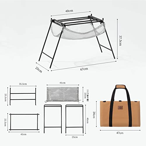 Naturehike アイアン焚火スタンド耐高温 耐荷 折畳式収納棚焚き火 収納