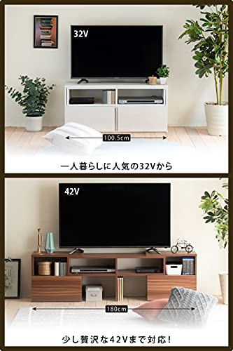 JKプラン テレビ台 伸縮 ローボード コーナー テレビボード 幅100 幅