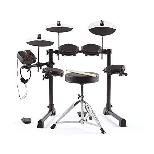 Alesis 電子ドラム セット メッシュヘッド コンパクト 子供 初心者 ドラムスローン ドラムスティック ヘッドホン付き アレシス Debut Kit